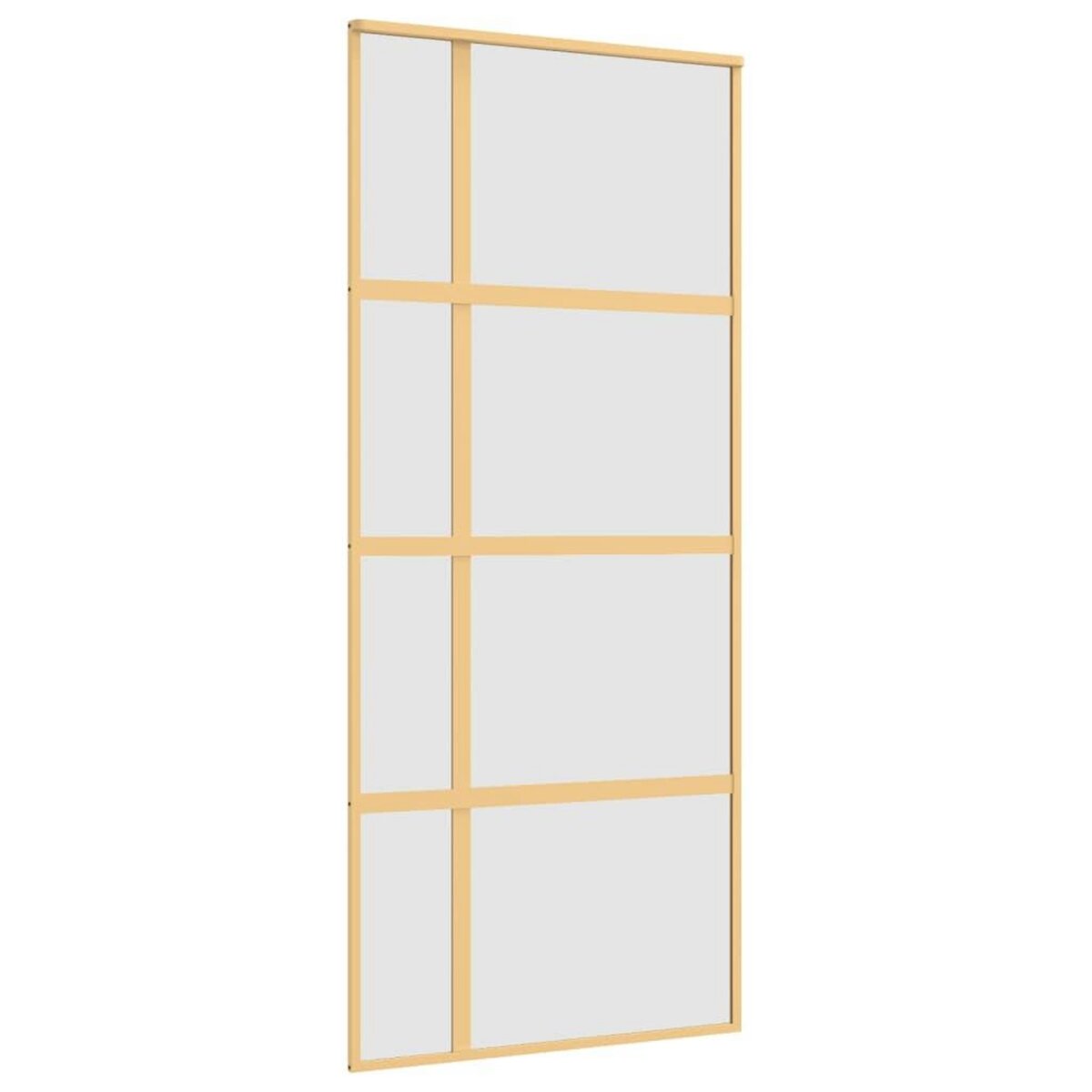 VIDAXL Porte coulissante dore 90x205 cm verre ESG depoli et aluminium