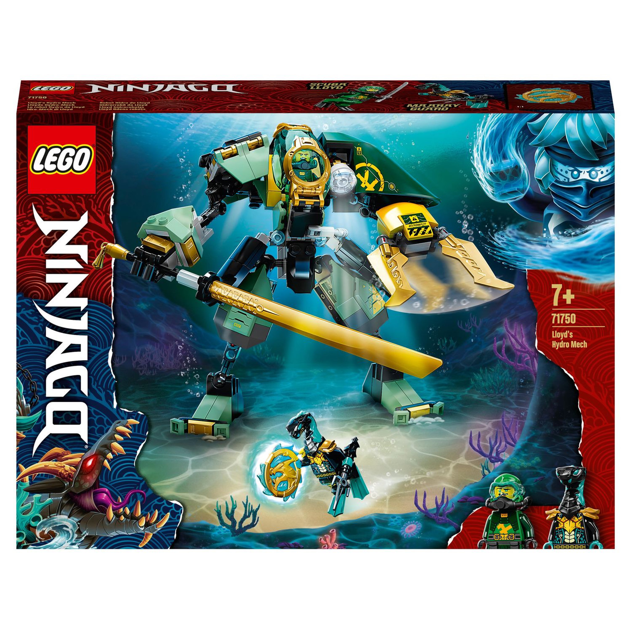 Voir la diapositive 1 : LEGO NINJAGO 71750 - Le robot Hydro de Lloyd 