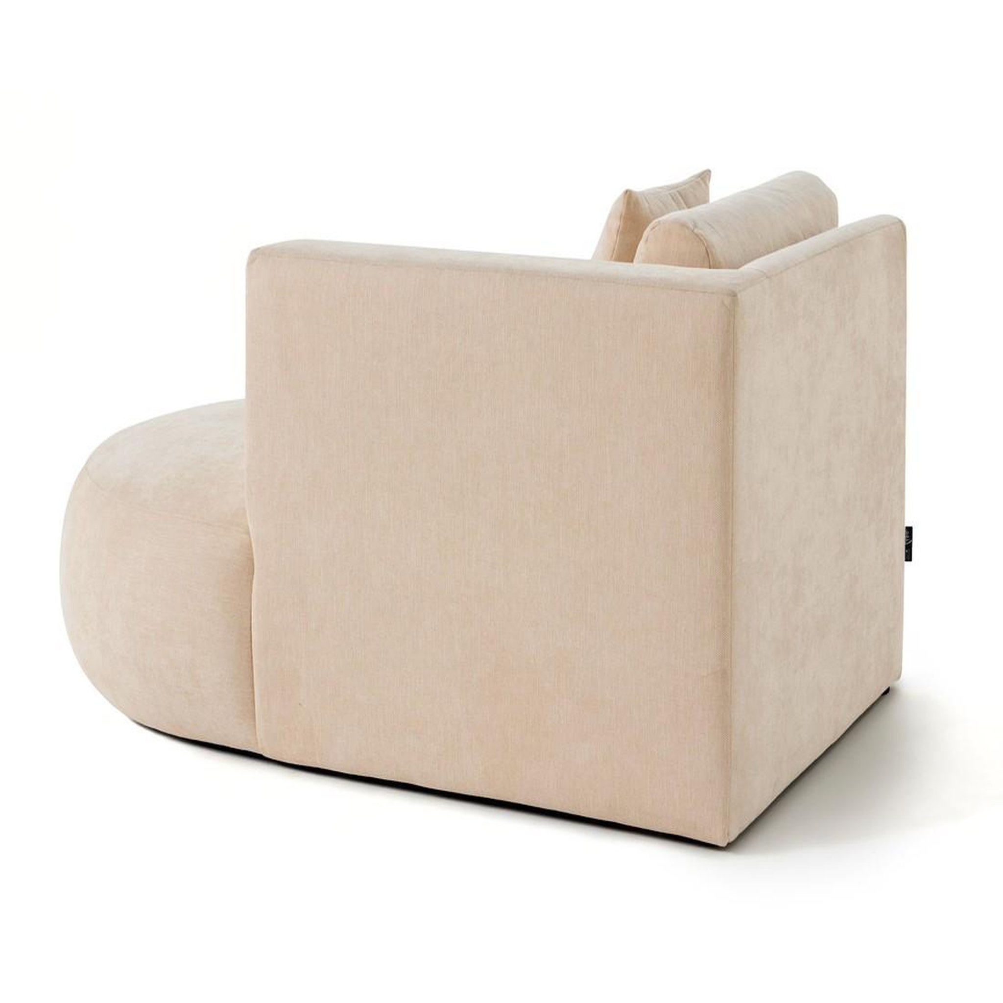 Voir la diapositive 4 : LISA DESIGN Santorini - module d'assise méridienne droit - en tissu texturé