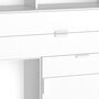 Terre de Nuit Commode 3 tiroirs 1 porte avec niches de rangement en bois blanc - CO17007