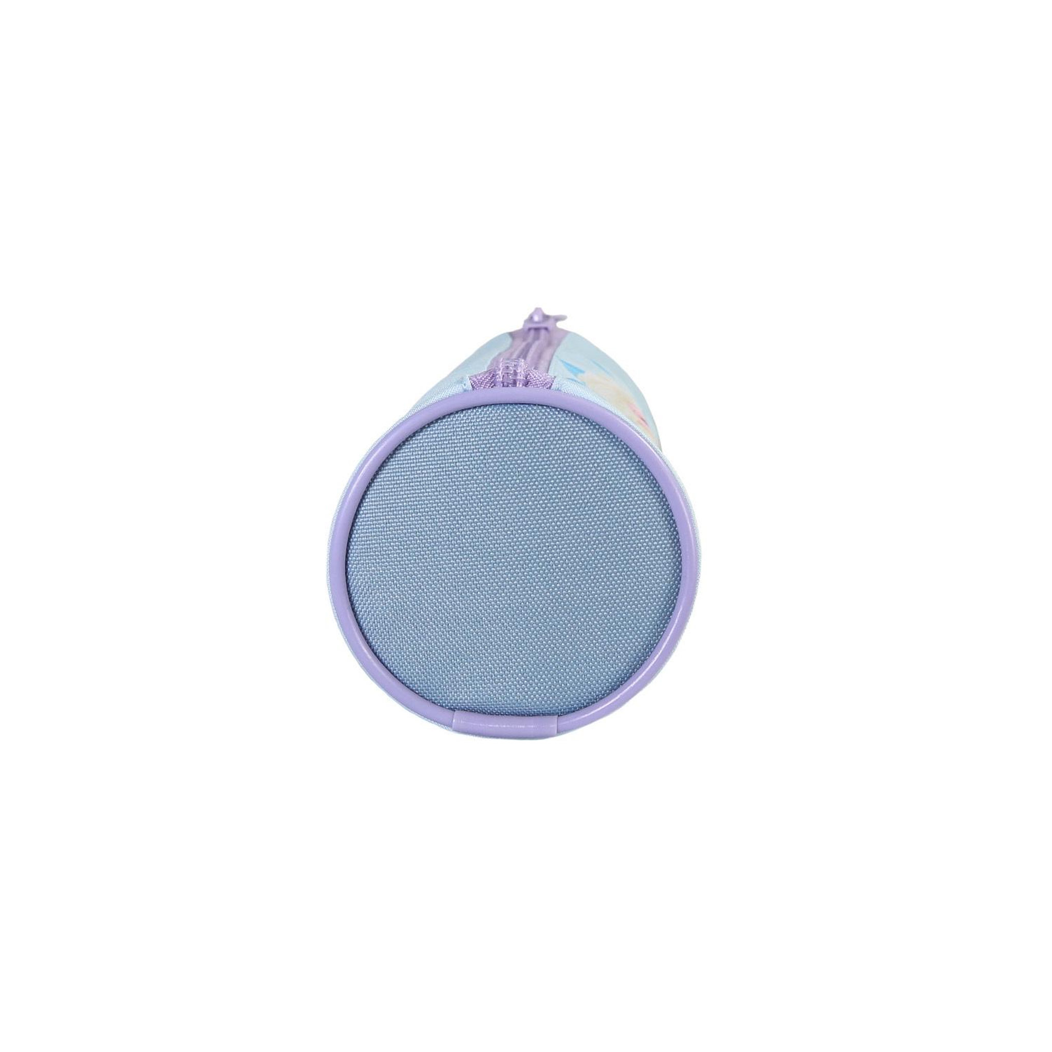 Voir la diapositive 3 : Bagtrotter Bagtrotter - La Reine des Neiges - Frozen - Disney -Trousse Scolaire Ronde - Turquoise - 1 Compartiment Zippé - 22x7x7cm - Matière Polyester - Accessoire et Papeterie Scolaire