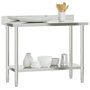 Voir la diapositive 4 : VIDAXL Table de travail de cuisine avec dosseret 110x55x93 cm inox