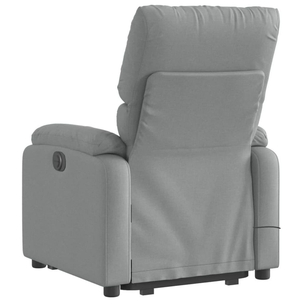 VIDAXL Fauteuil de massage inclinable Gris clair Tissu
