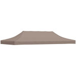 VIDAXL Toit de tente de reception 6x3 m Taupe 270 g/m^2