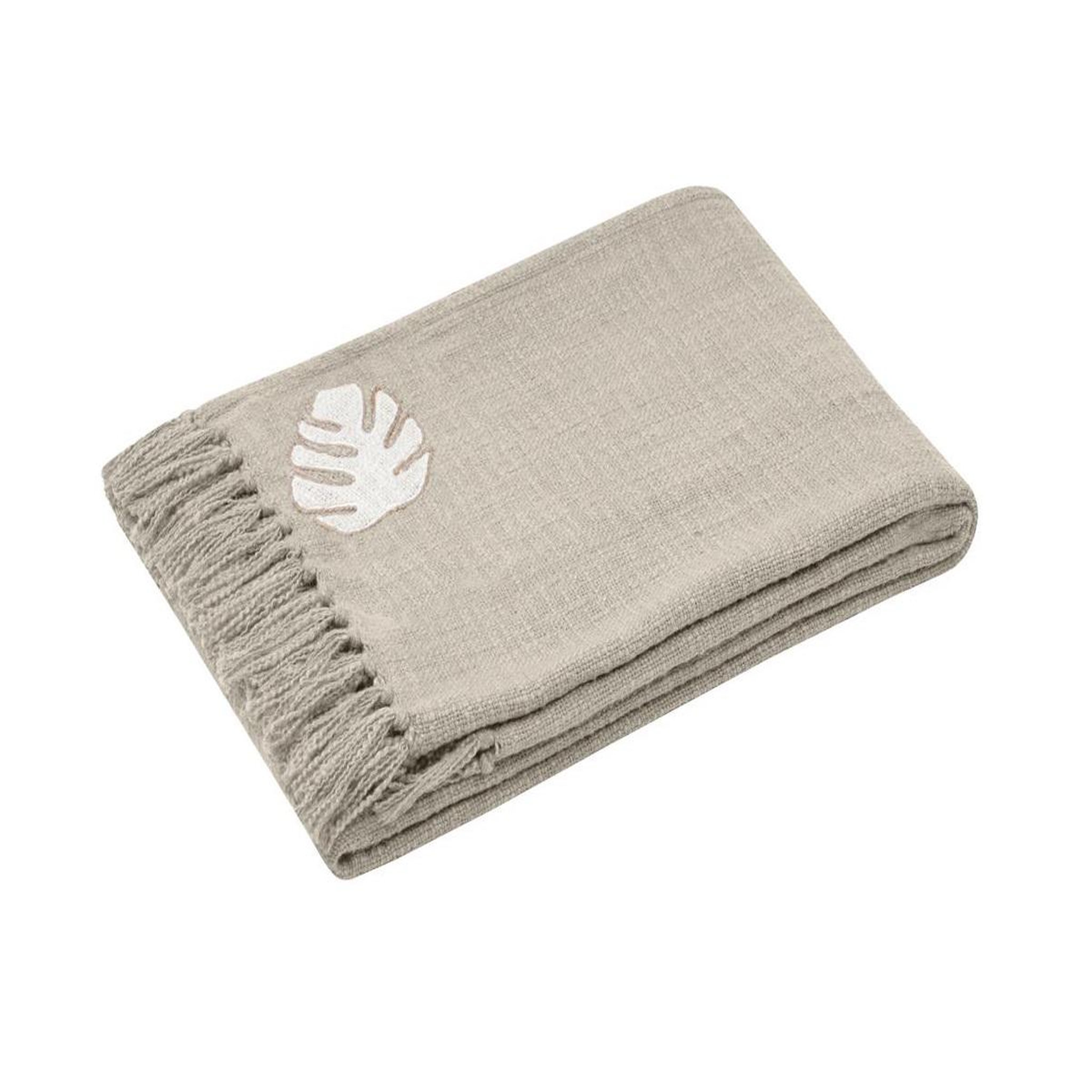 Voir la diapositive 1 : Eden Plaid a franges brodé design et moderne