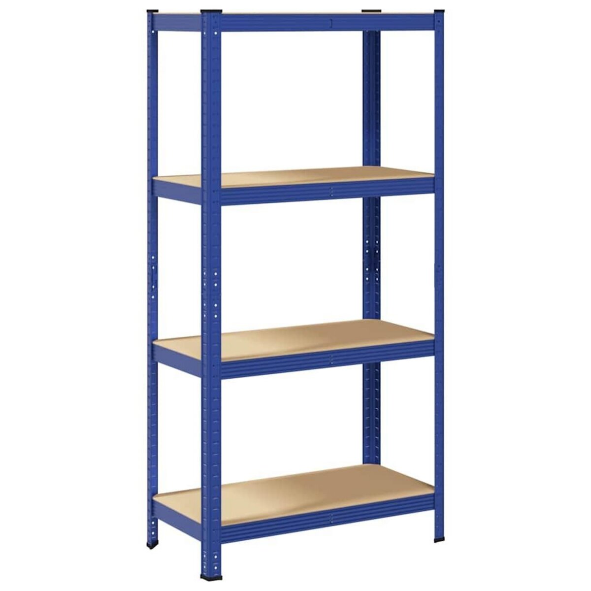 VIDAXL Etagere de rangement a 4 niveaux Bleu Acier et bois ingenierie