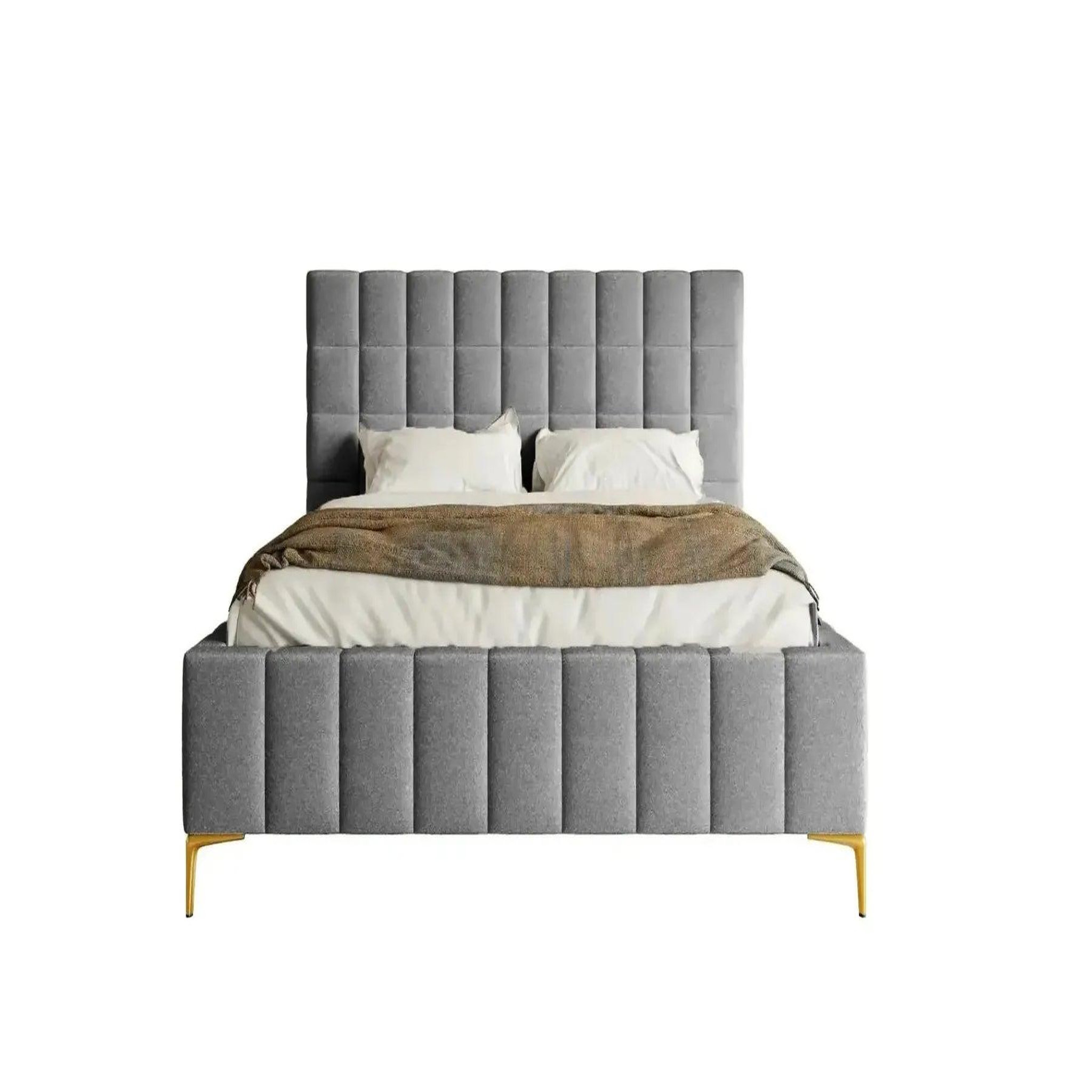 Voir la diapositive 1 : CASANOVA PARIS Gregoire - lit coffre tissu chiné