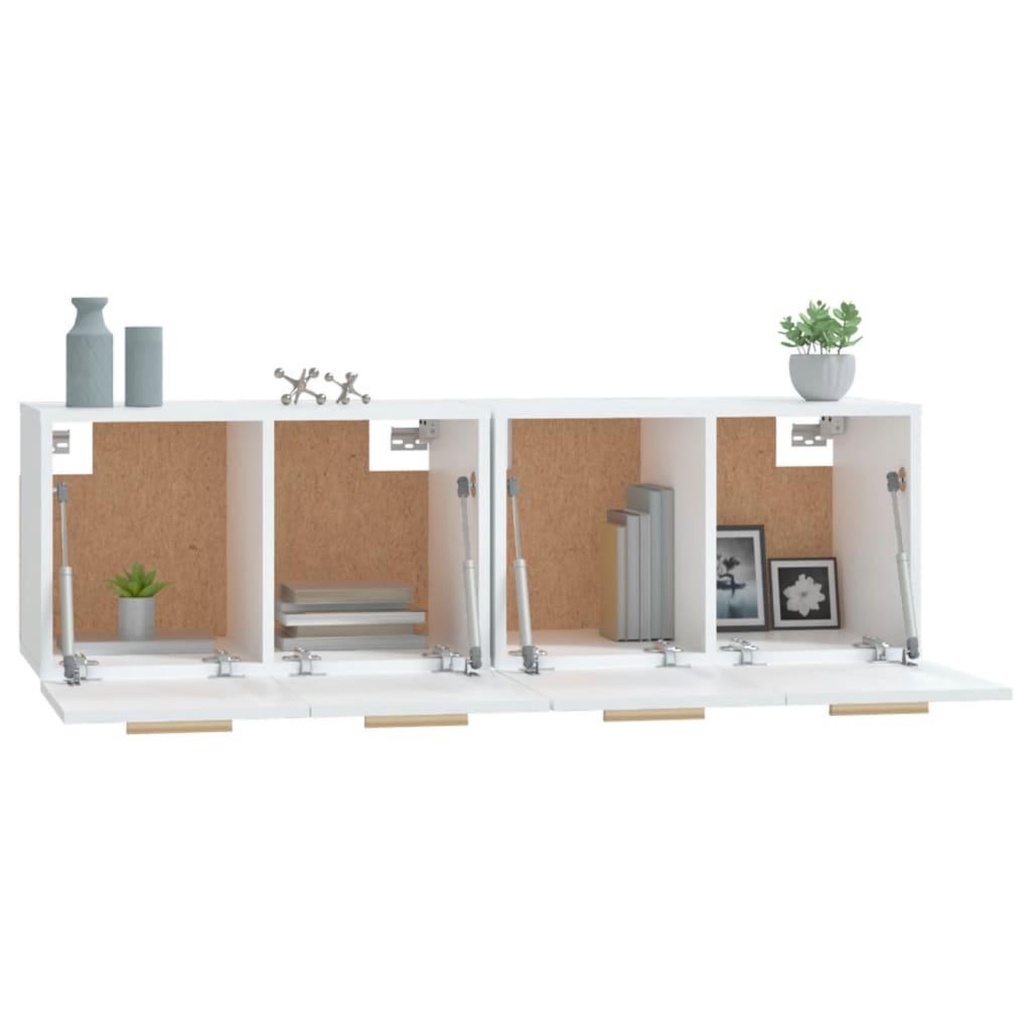 Voir la diapositive 5 : VIDAXL Armoires murales 2 pcs Blanc 60x36,5x35 cm Bois d'ingenierie