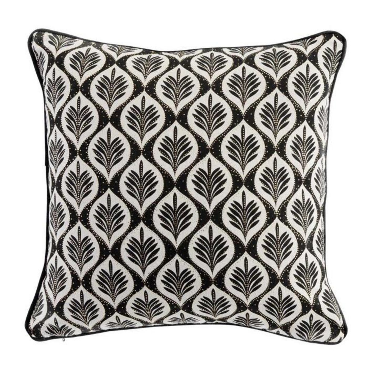 Paris Prix Coussin Déco à Motifs  Esmina  40x40cm Noir
