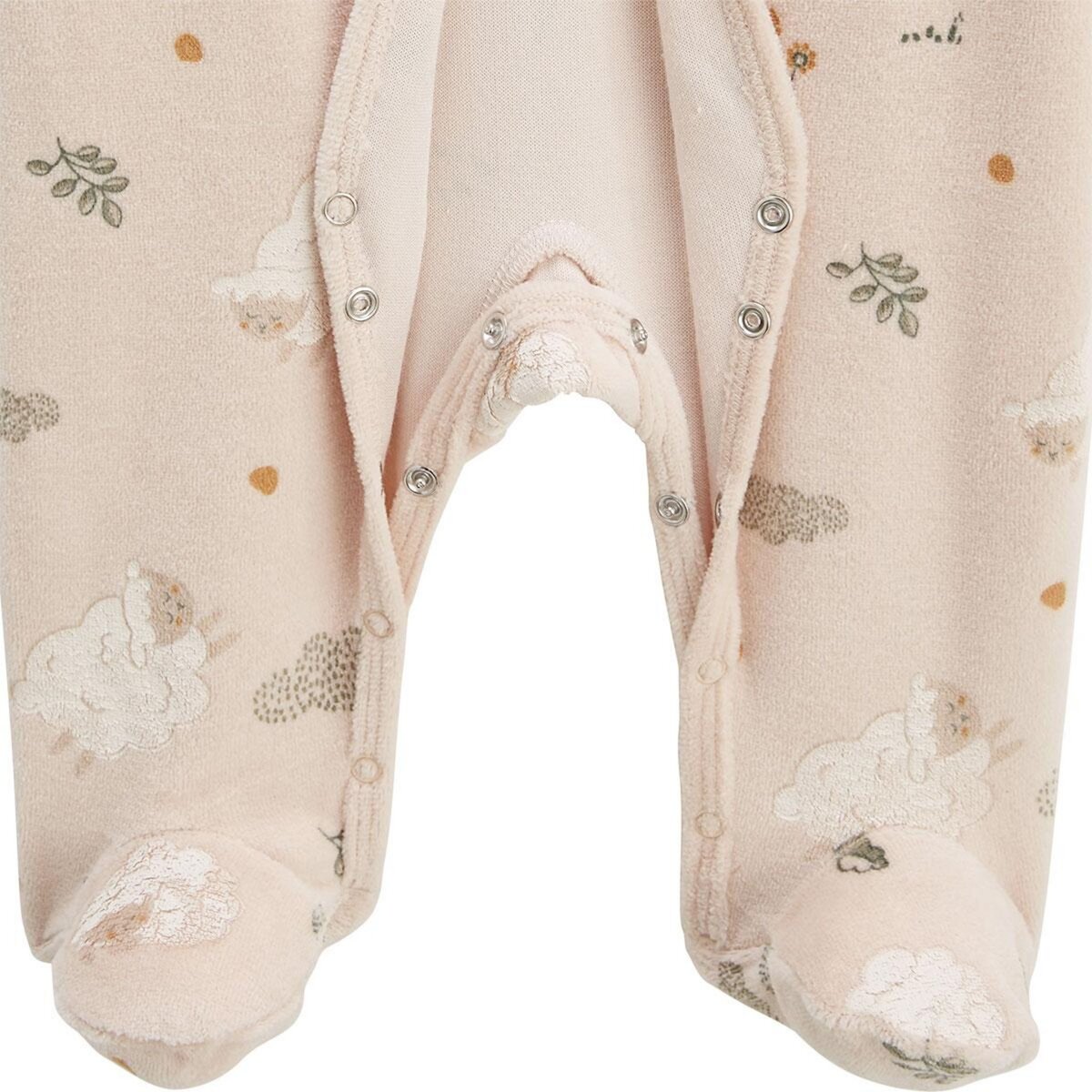 Petit Béguin Pyjama bébé en velours Câlins