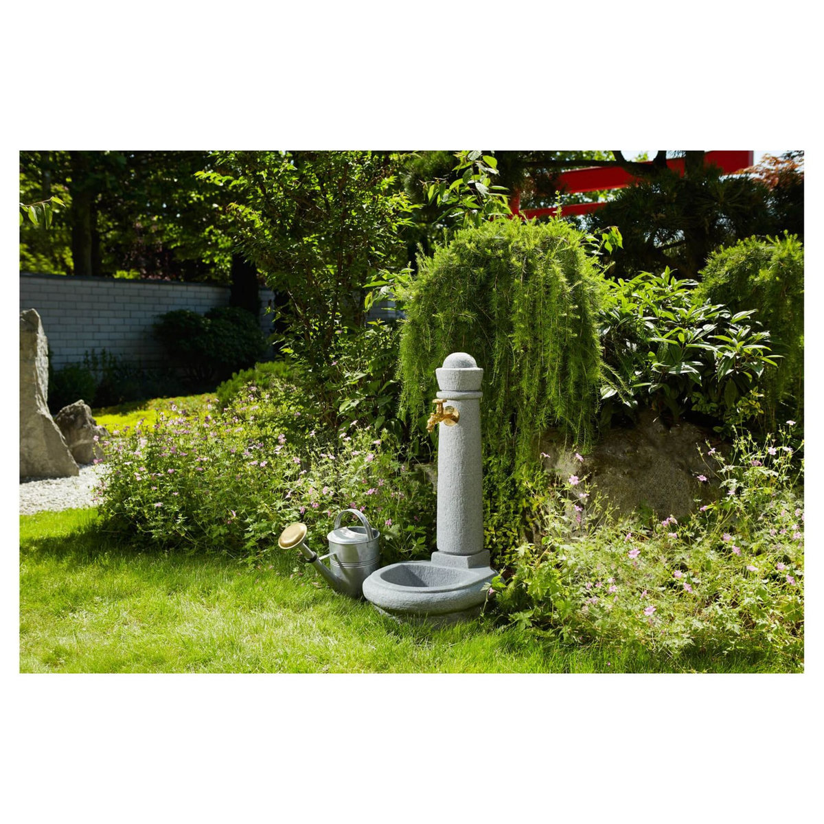 GARANTIA Fontaine Venezia Gris Clair Robinet Nostalgie, Grande Vasque