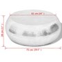 Voir la diapositive 5 : VIDAXL Table basse martelee en aluminium Argente