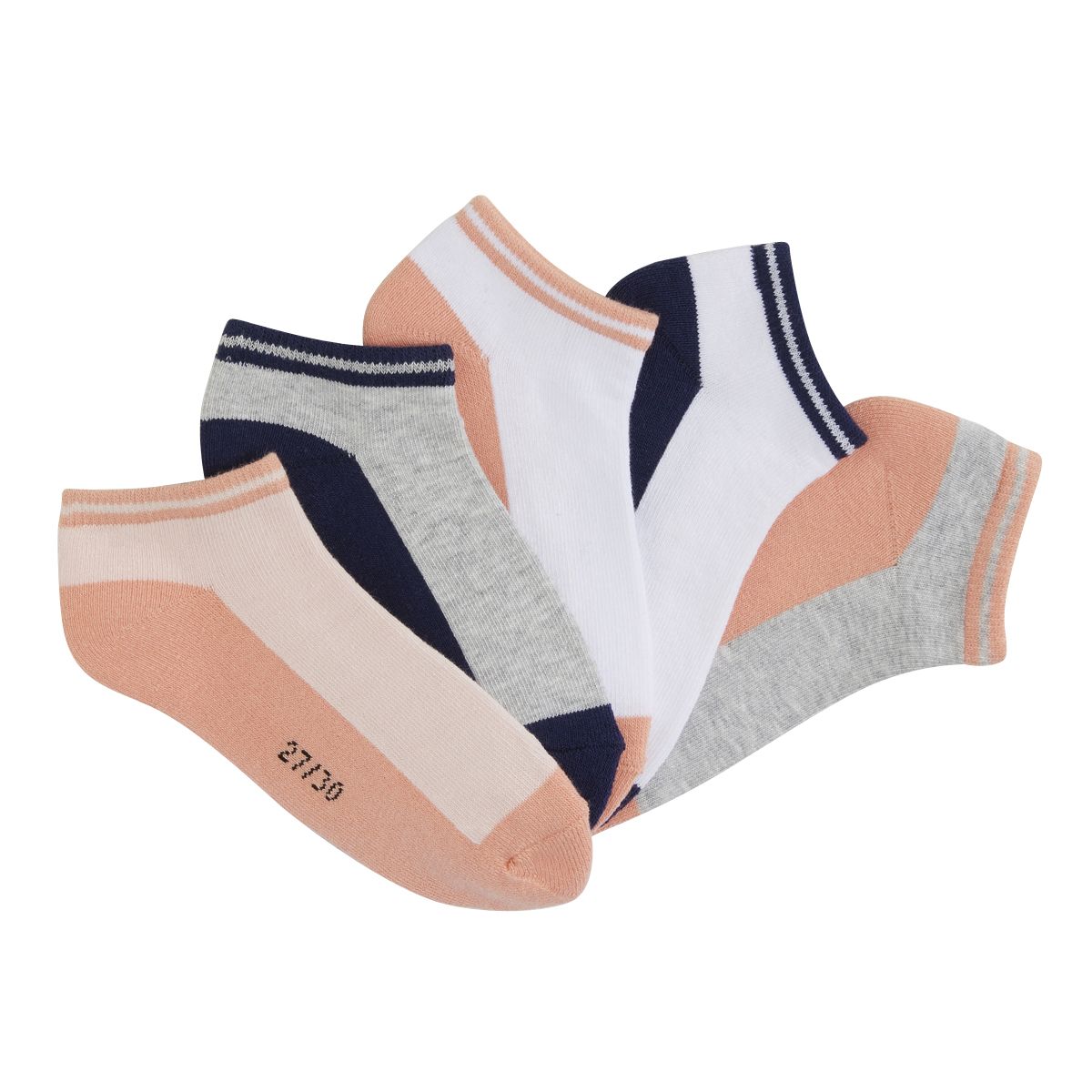 IN EXTENSO Lot de 5 paires de chaussettes sport fille