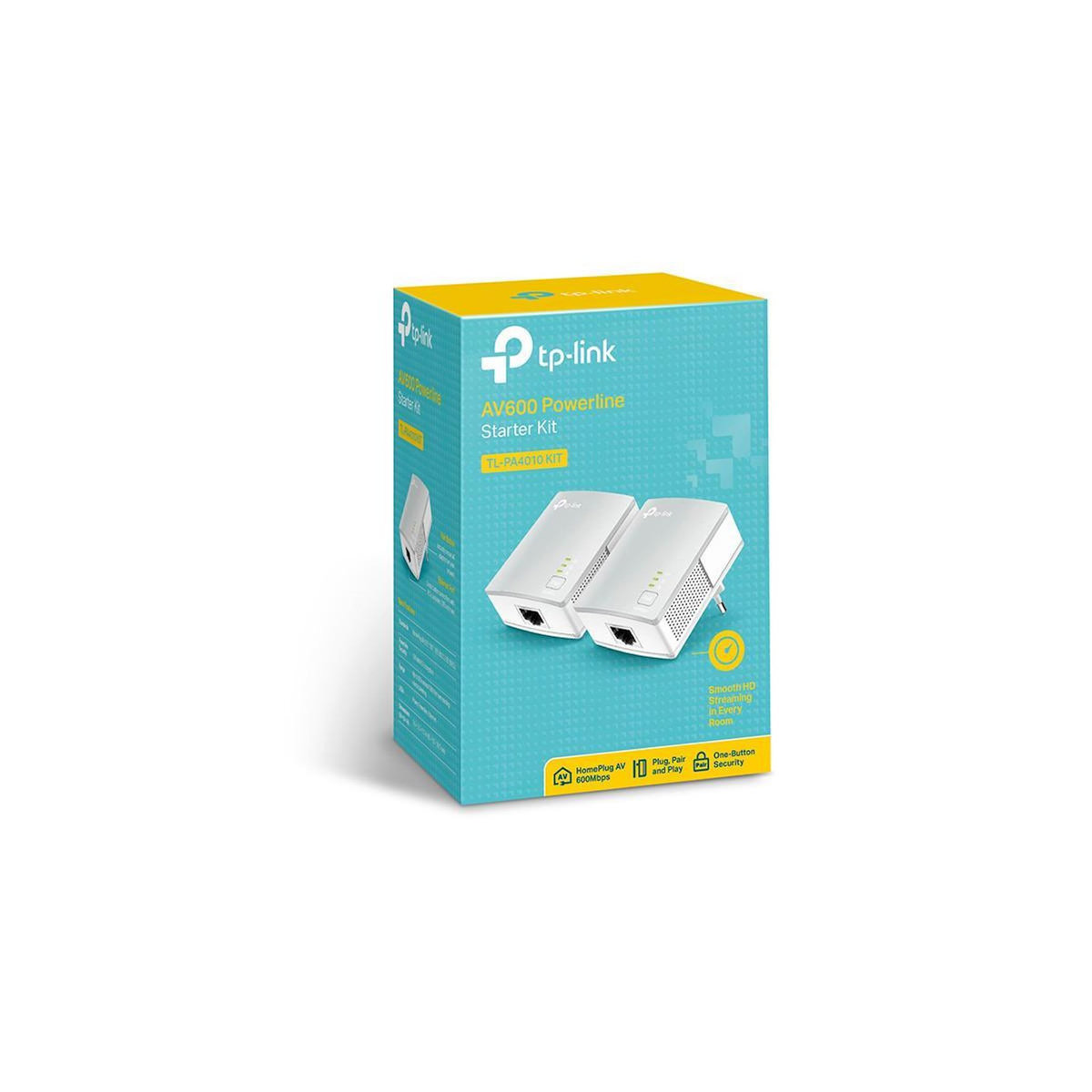 TPLINK TP-Link TL-PA4010 KIT kit de 2 CPL 500 Mbps avec 1 Port Ethernet - Solution ideale pour profiter du service Multi-TV a la maison
