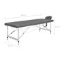 Voir la diapositive 6 : VIDAXL Table de massage 4 zones Cadre en aluminium Anthracite 186x68cm