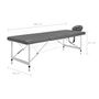 Voir la diapositive 6 : VIDAXL Table de massage 4 zones Cadre en aluminium Anthracite 186x68cm