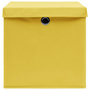 Voir la diapositive 4 : VIDAXL Boîtes de rangement et couvercles 10 pcs Jaune 32x32x32cm Tissu