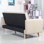 Voir la diapositive 5 : Paris Prix Canapé Convertible 3 Places Scandinave  Navya  Beige