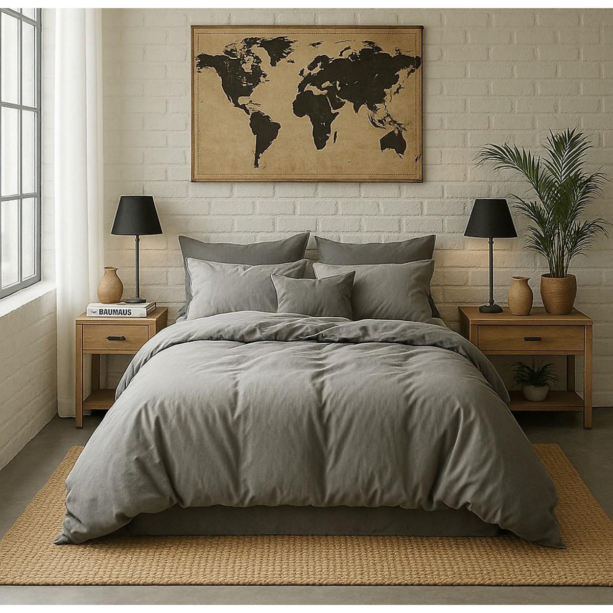 BATON ROUGE Drap housse en percale de coton