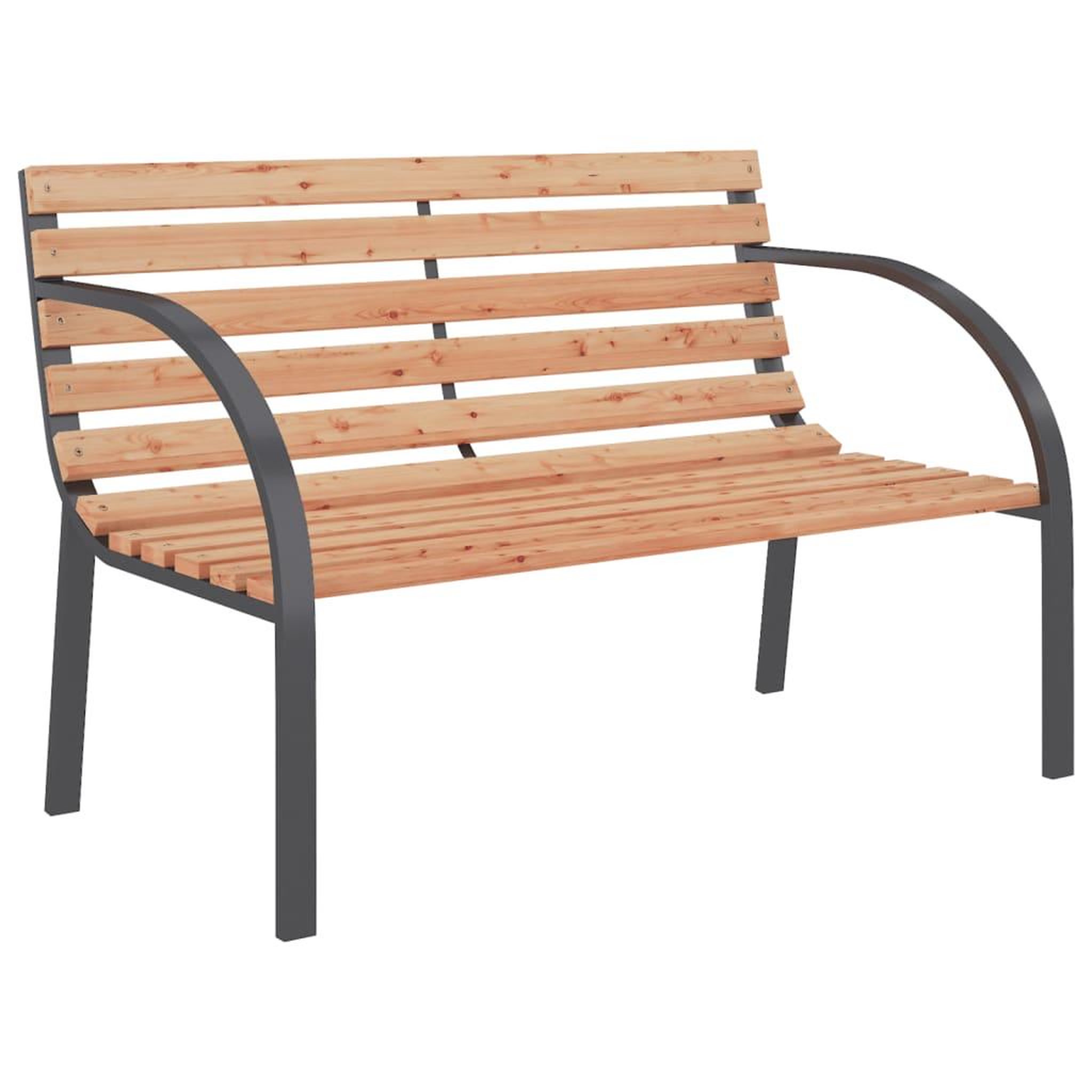 Voir la diapositive 2 : VIDAXL Banc de jardin 120 cm Bois et fer