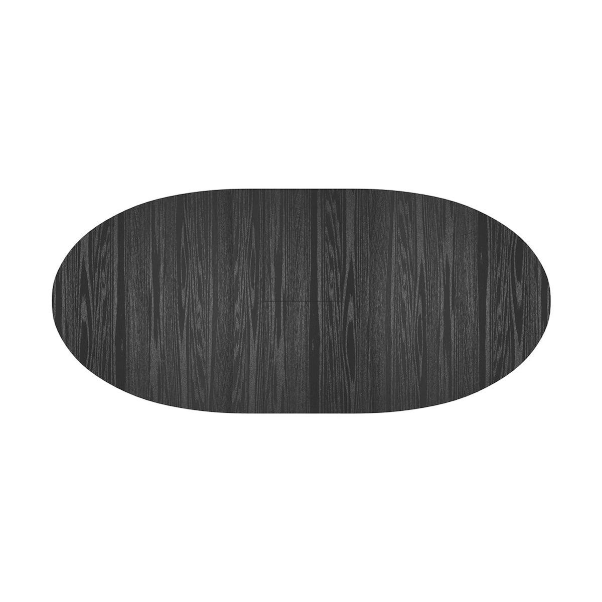 Rendez vous déco Table ovale 6/8 personnes extensible en bois noir 170/200 cm-Eddy