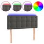Voir la diapositive 2 : VIDAXL Tete de lit a LED Gris fonce 90x5x78/88 cm Velours
