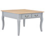 Voir la diapositive 1 : VIDAXL Table basse Gris 80 x 80 x 50 cm Bois