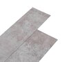 VIDAXL Planches de plancher PVC Non auto-adhesif 5,26m^2 2mm Gris terre