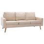 Voir la diapositive 2 : VIDAXL Ensemble de canapes 2 pcs Tissu Creme