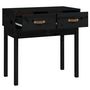 Voir la diapositive 4 : VIDAXL Table console Noir 76,5x40x75 cm Bois massif de pin
