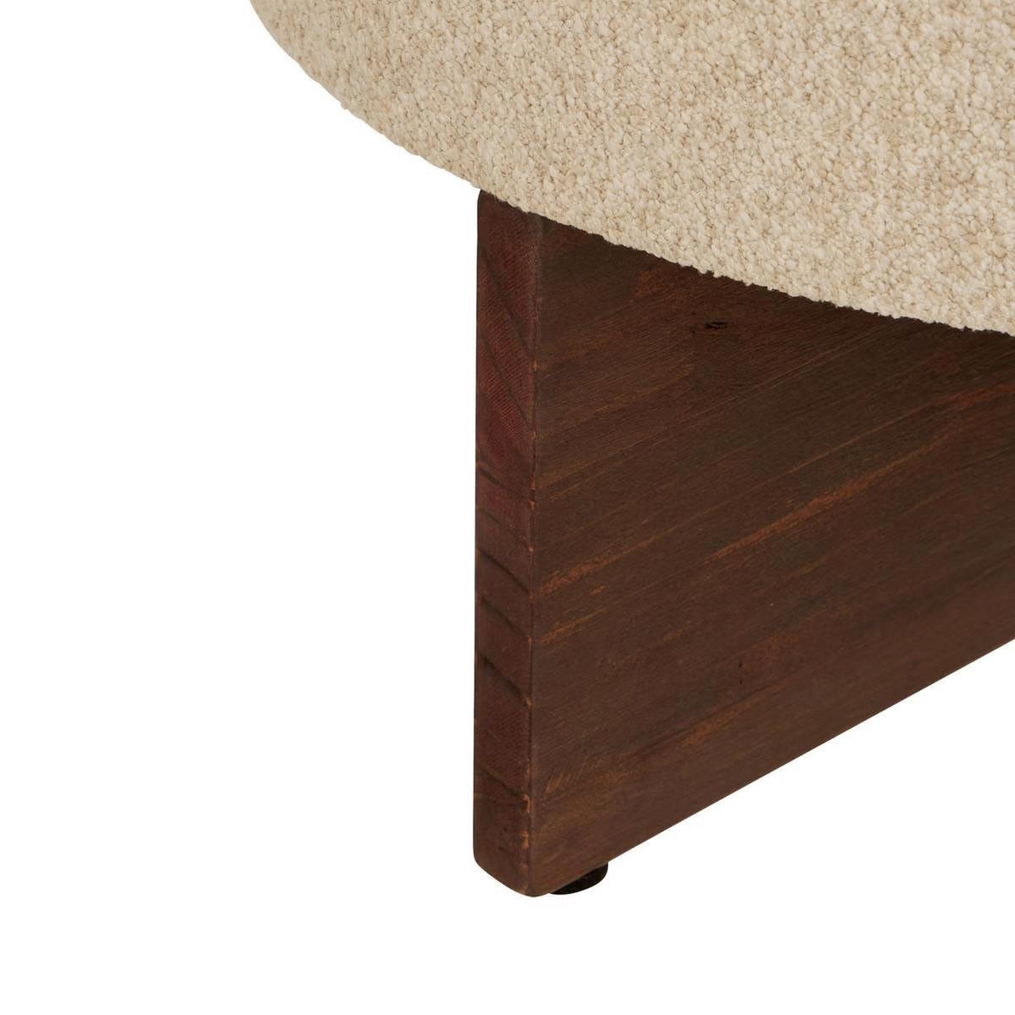 Voir la diapositive 3 : ATMOSPHERA Pouf bouclette  kayan  50cm ivoire