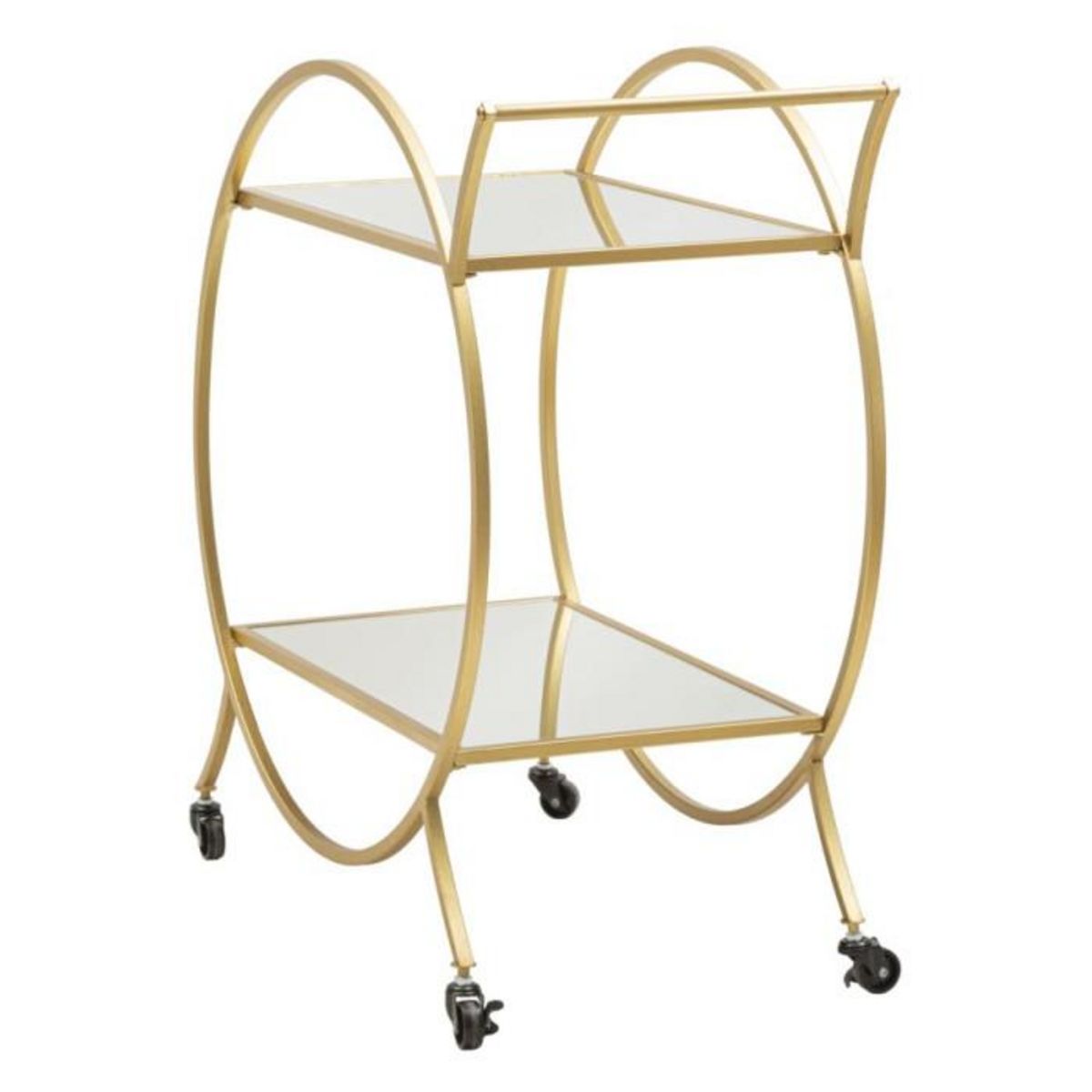 Paris Prix Desserte de Cuisine Ronde 2 Niveaux  Alma  78cm Or