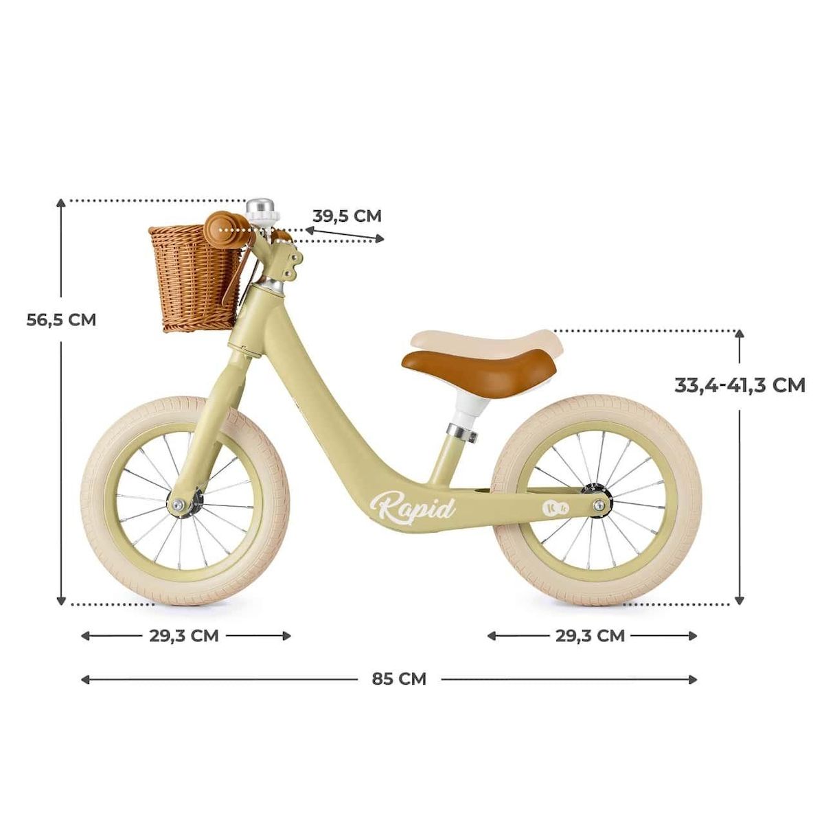 KINDERKRAFT Draisienne rétro - vélo d'équilibre avec panier et clochette