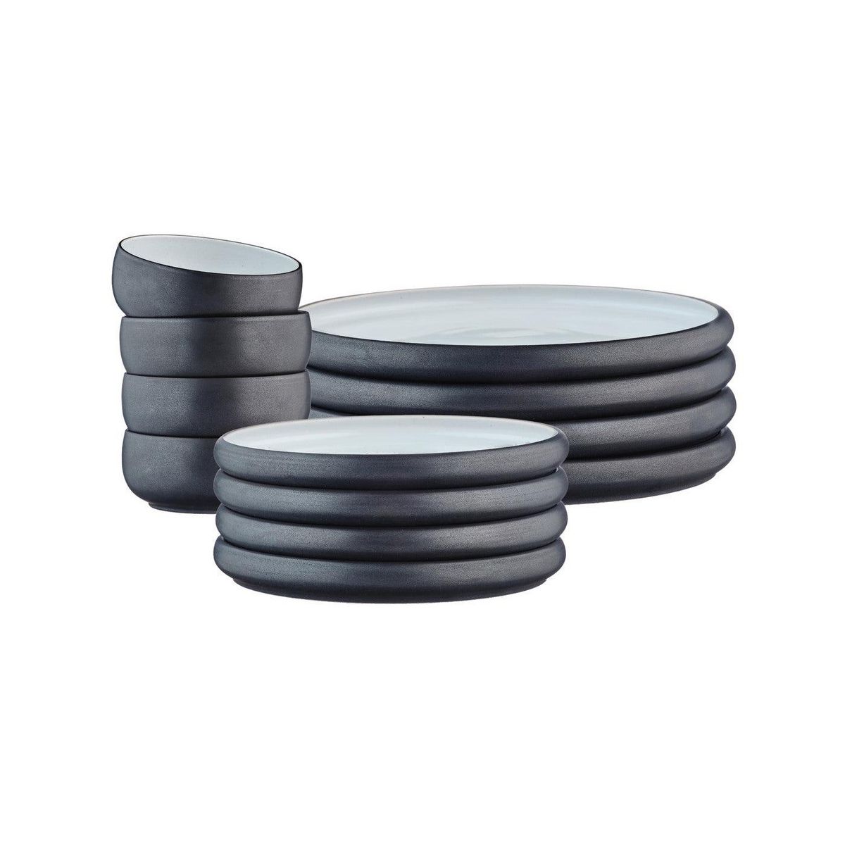 BJORN Service Les Essentiels GOURMET - 12 pièces - Onyx