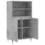 Voir la diapositive 5 : VIDAXL Buffet haut Gris beton 60x36x110 cm Bois d'ingenierie