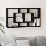 VIDAXL Etagere murale 8 compartiments Noir