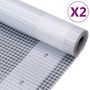 Voir la diapositive 1 : VIDAXL Baches Leno 2 pcs 260 g/m^2 4x3 m Blanc