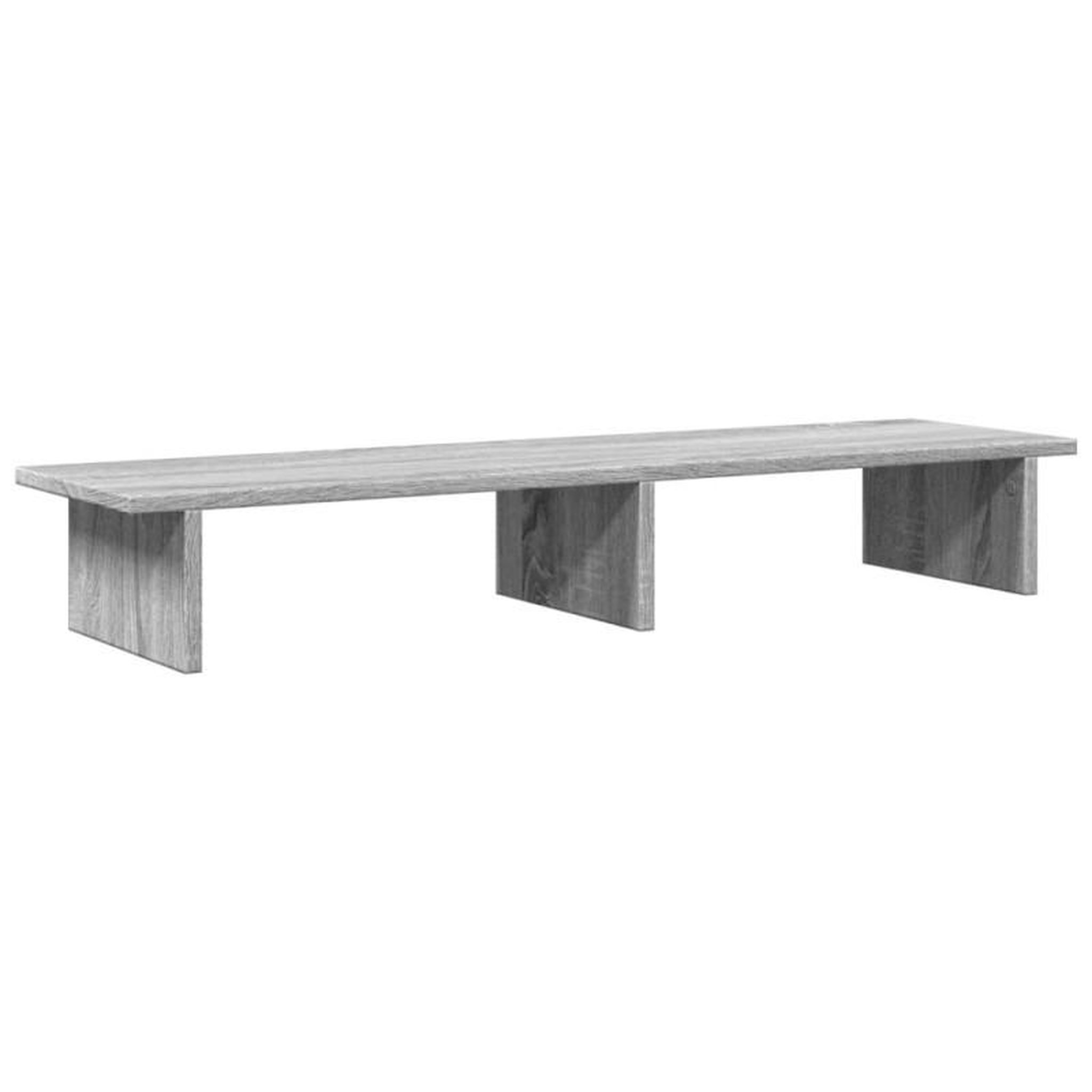 Voir la diapositive 2 : VIDAXL Support de moniteur sonoma gris 100x27x15 cm bois d ingénierie