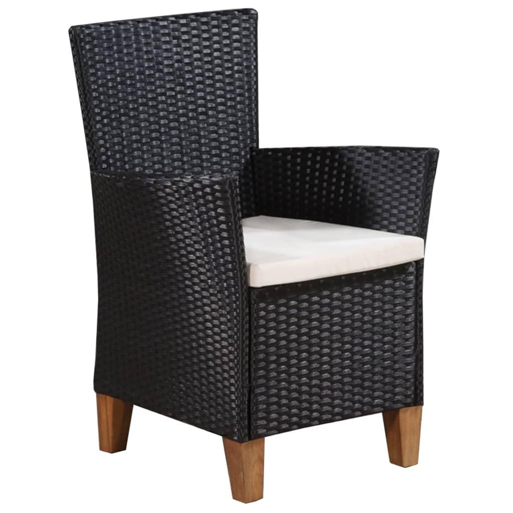 Voir la diapositive 4 : VIDAXL Ensemble a manger d'exterieur 5 pcs resine tressee noir marron