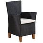 Voir la diapositive 4 : VIDAXL Ensemble a manger d'exterieur 5 pcs Resine tressee Noir marron