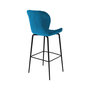 Voir la diapositive 6 : Rendez vous déco Lot de 2 chaises de bar 75 cm en velours bleu - Mazzia