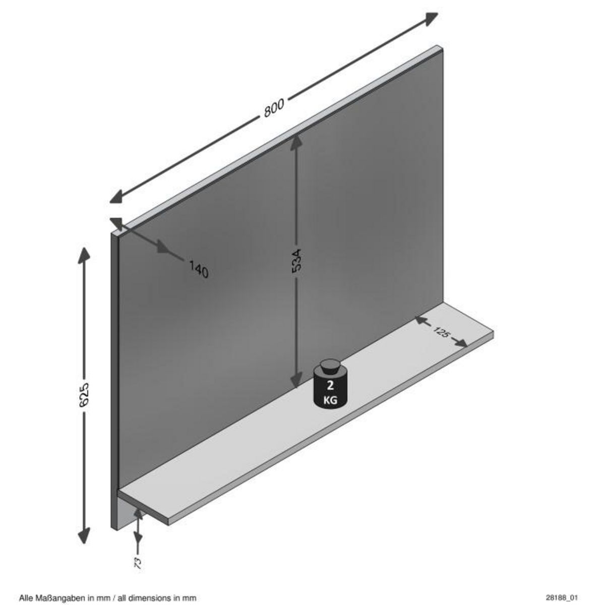 Paris Prix Miroir Mural Design  Malea  80cm Chêne