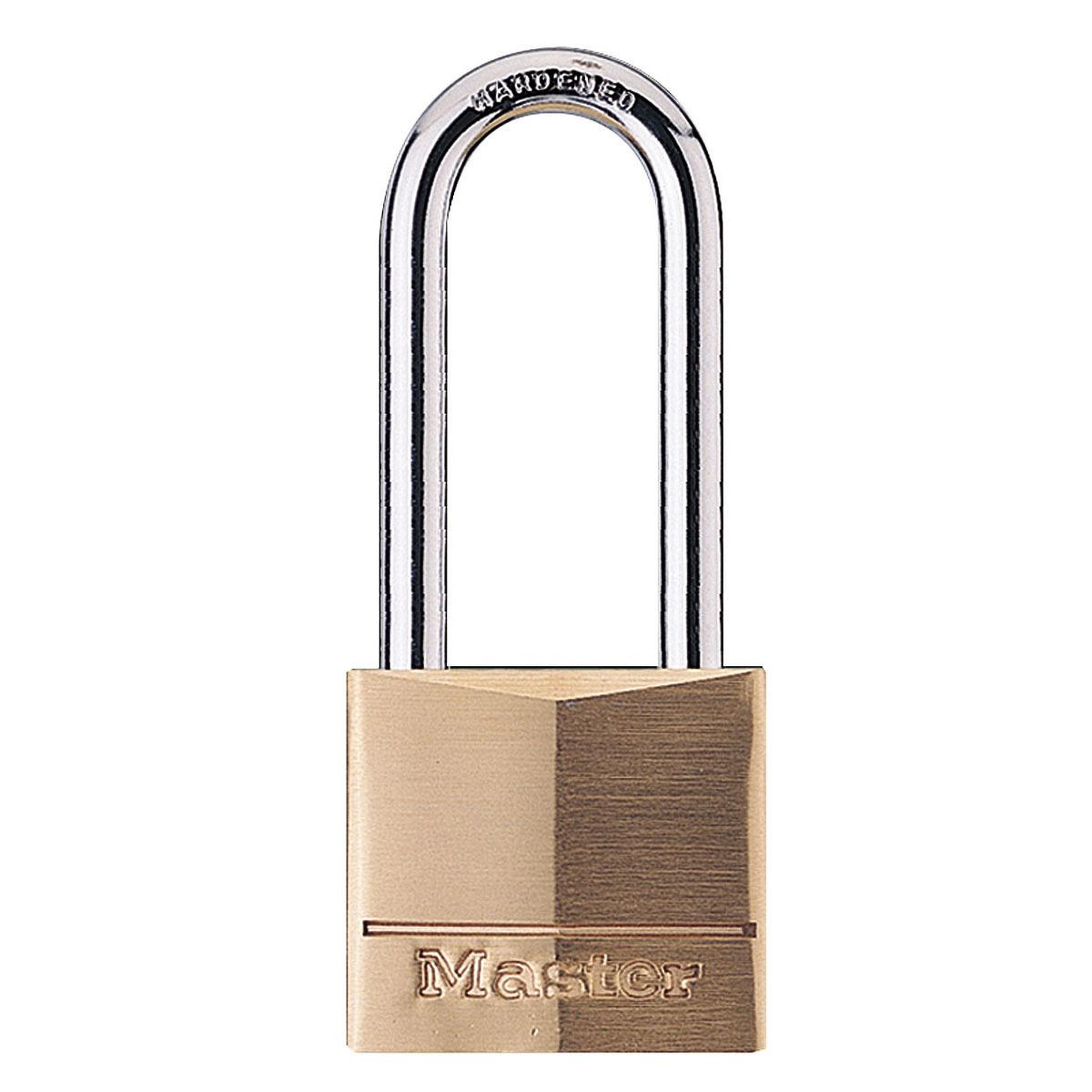 Master lock 140eurdlh cadenas à clé en laiton et anse longue, doré, 8,9 x 4 x 1,3 cm