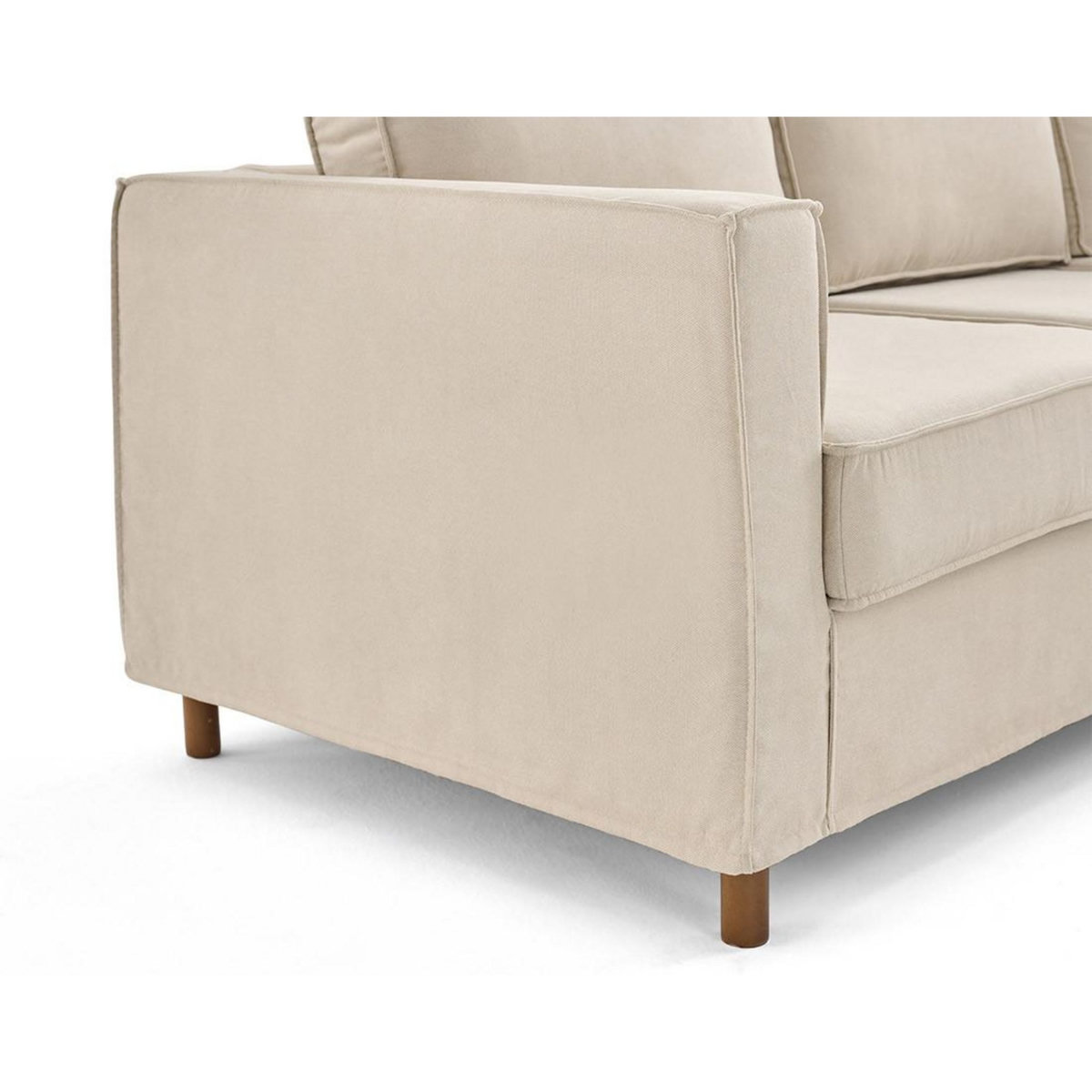 LISA DESIGN Jake - canapé déhoussable d'angle droit 5 places en tissu