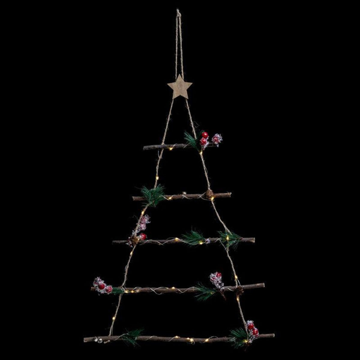 Paris Prix Décoration Lumineuse  Échelle Sapin  63cm Naturel
