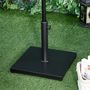 Voir la diapositive 4 : OUTSUNNY Pied de parasol carré dim. 45L x 45l x 39H cm poids net 18 Kg métal noir