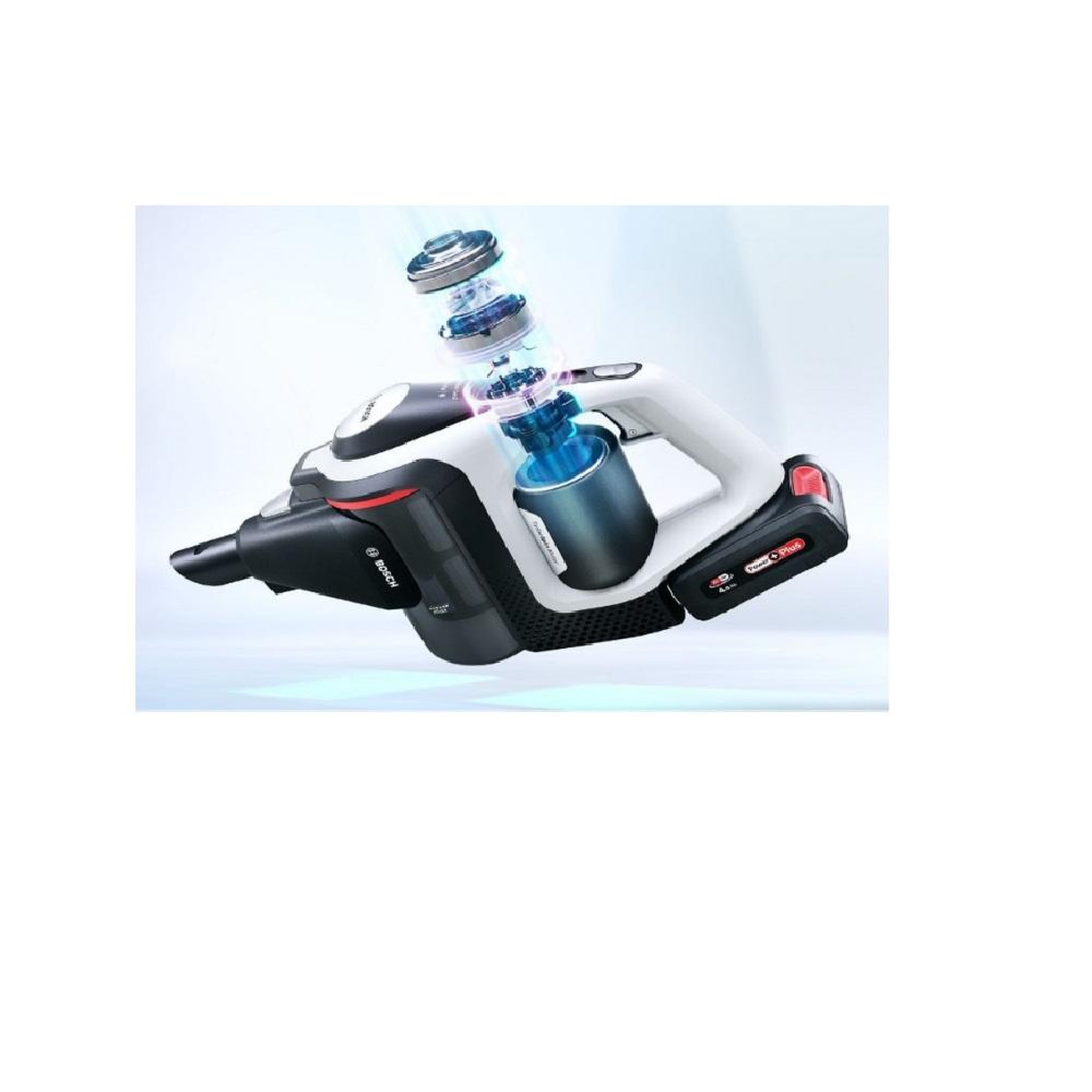 Voir la diapositive 4 : BOSCH Aspirateur balai rechargeable 18v noir et blanc - BBS8214