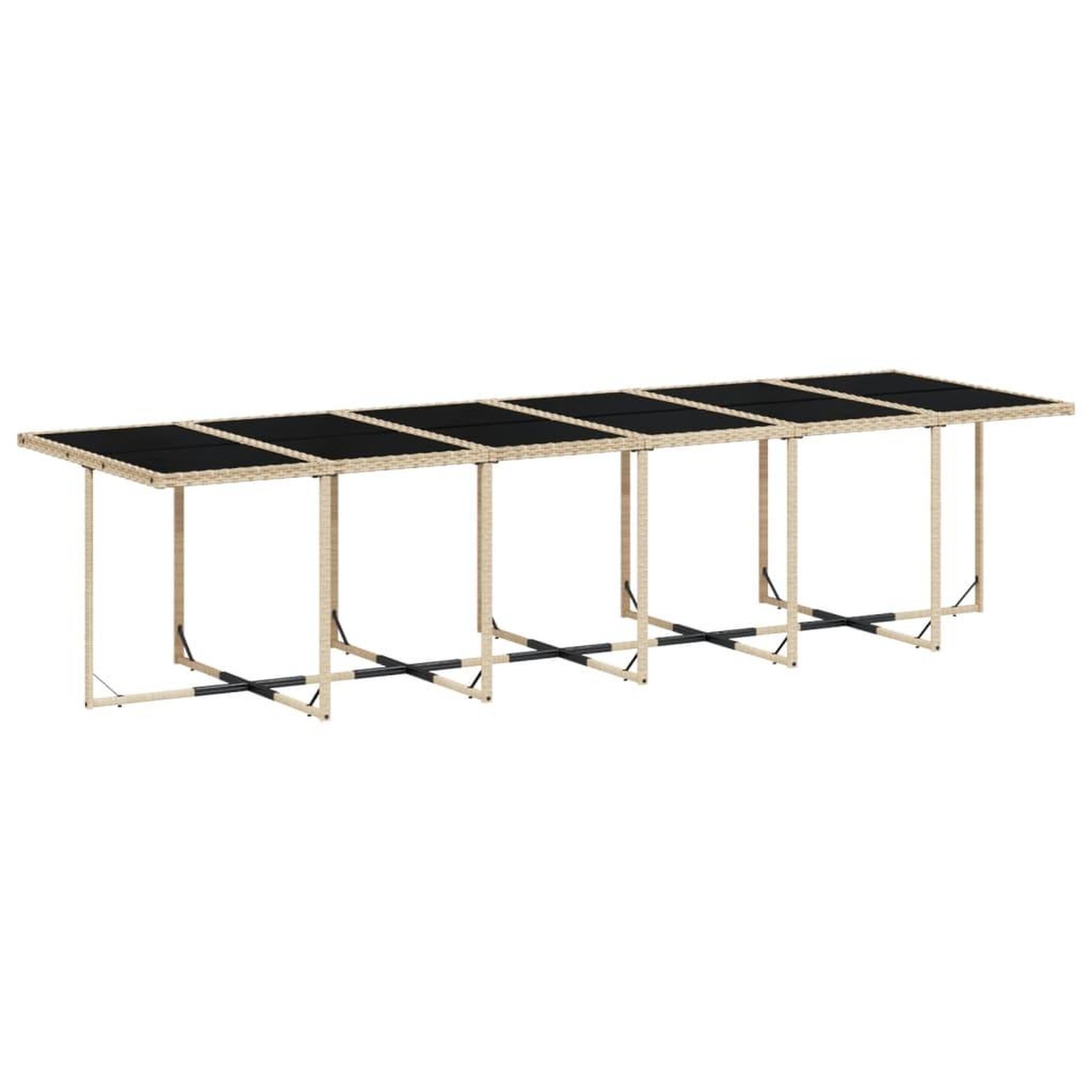 Voir la diapositive 4 : VIDAXL Ensemble a manger de jardin et coussins 13 pcs beige