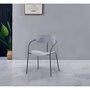 CONCEPT USINE Lot de 4 chaises design gris clair design ALEXIA