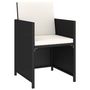 Voir la diapositive 4 : VIDAXL Salon de jardin 6 pcs avec coussins Resine tressee Noir
